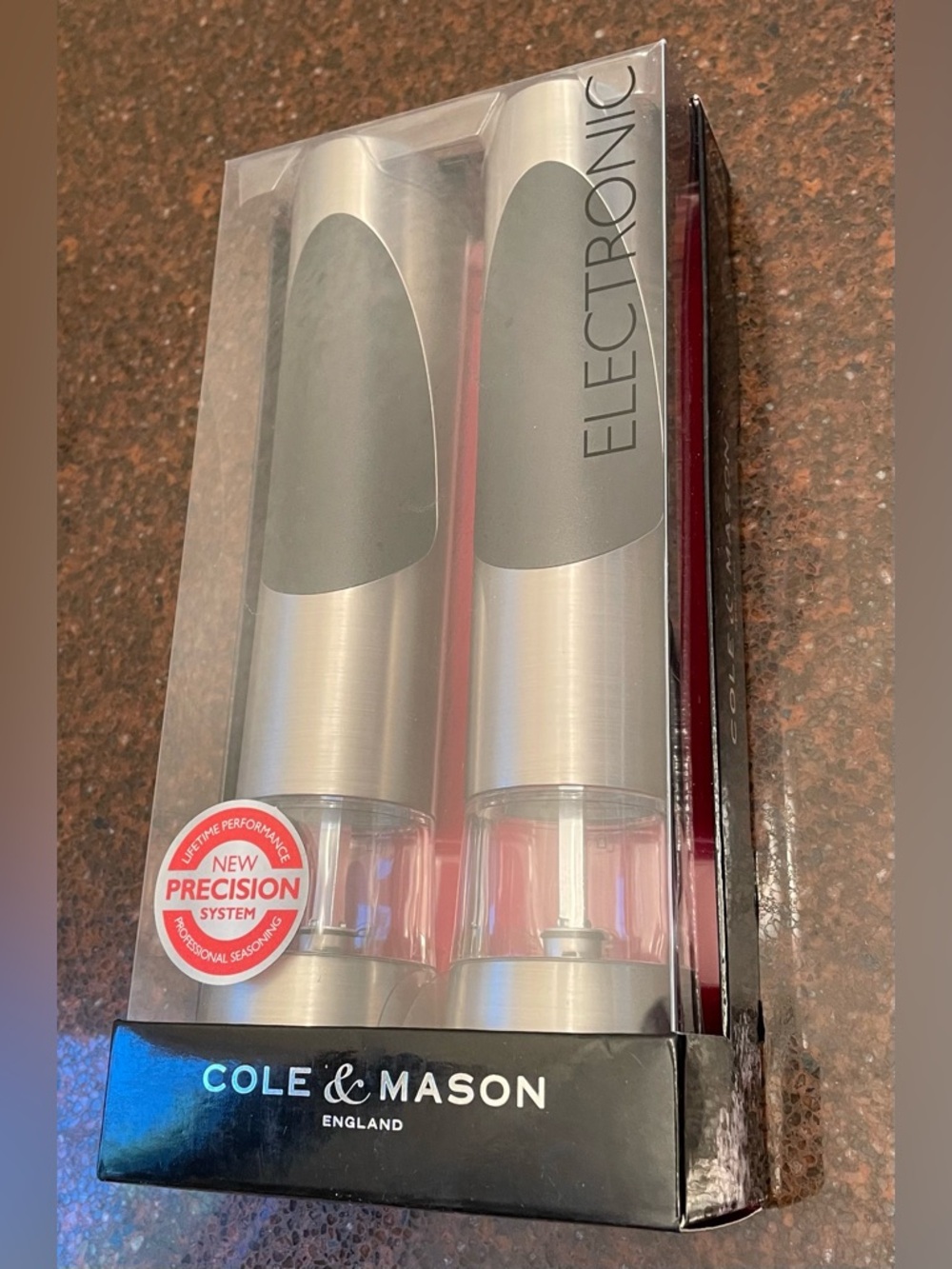 Cole & Mason Richmond Precision Electric Salt and Pepper Mill Set Brand New NWT